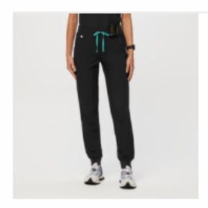 BRAND NEW FIGS Zamora freeX lined XL Petite jogger scrub pants Black